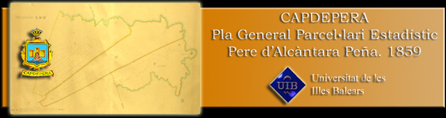 Capdepera. Pla General Parcel·lari Estadístic. Pere d'Alcàntara Peña. 1859 - 1860