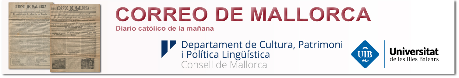 About page Correo de Mallorca : diario católico de la mañana
