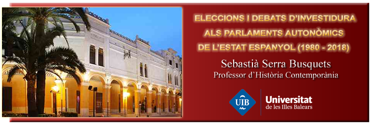 Eleccions i Debats d'Investidura als Parlaments Autonòmics de l'Estat Espanyol (1980-2018)