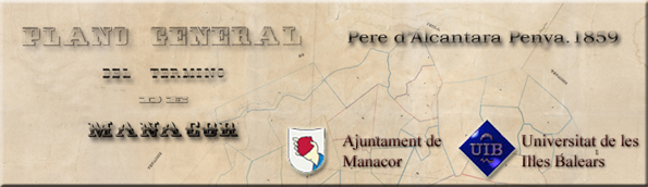 Manacor. Pla General Parcel·lari Estadístic. Pere d'Alcàntara Penya. 1859
